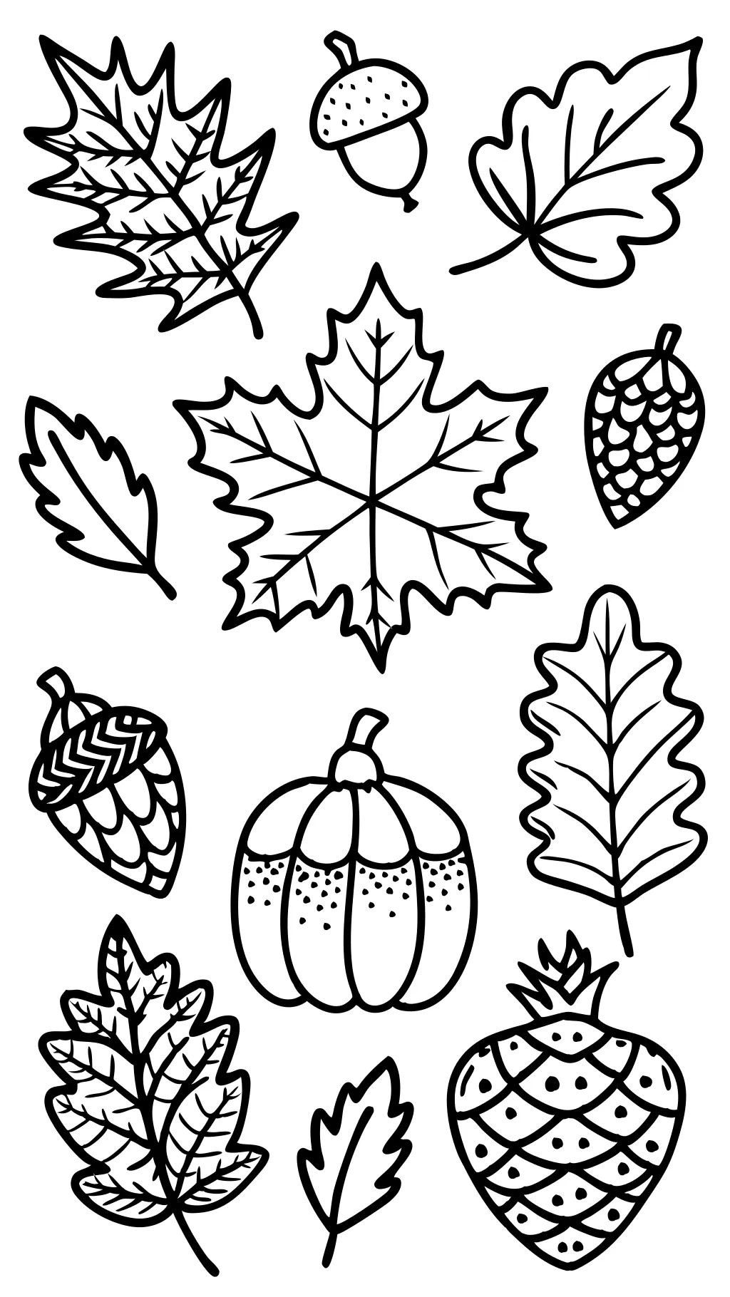 coloriages pour les feuilles d’automne